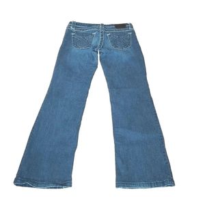 Big Star Jeans Miki Western Cowgirl Straight Blue Stretch Denim Relaxed Sz 30R